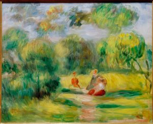 Personnages dans un paysage