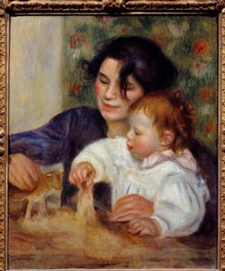 Portrait de Gabrielle et Jean. Portrait du fils du peintre, Jean Renoir, avec sa nourrice Gabrielle Renard