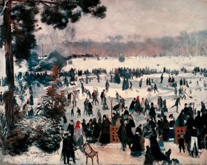 Patineurs au Bois de Boulogne à Paris - Pierre Auguste Renoir