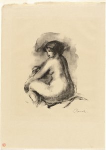 Étude de femme nue assise - Pierre Auguste Renoir