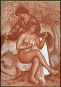 La toilette de la baigneuse - Pierre Auguste Renoir