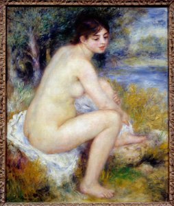 Femme nue dans un paysage, peinture de Pierre Auguste Renoir (1841-1919)