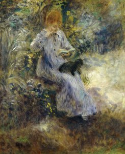 Femme au chien noir, 1874 - Pierre Auguste Renoir
