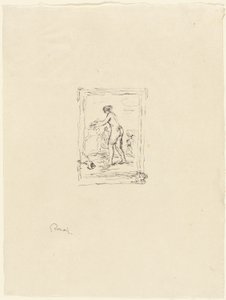 Femme avec une vigne, 2e variante - Pierre Auguste Renoir