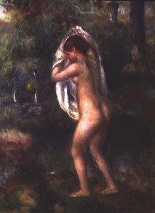 Jeune fille se déshabillant - Pierre Auguste Renoir