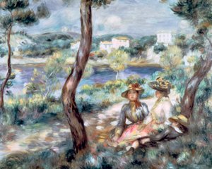 Jeune fille et garçon dans un paysage, 1893