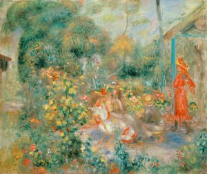 Jeunes filles dans le jardin à Montmartre - Pierre Auguste Renoir