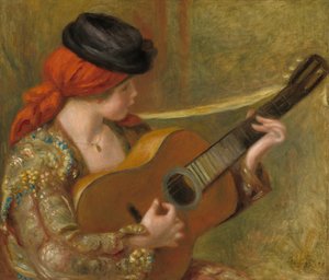 Jeune femme espagnole avec une guitare, 1898 - Pierre Auguste Renoir