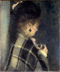 Jeune femme avec un petit voile, vers 1870 - Pierre Auguste Renoir