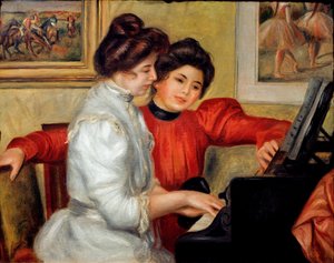 Yvonne et Christine Lerolle au piano