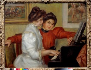 Yvonne et Christine Lerolle au piano