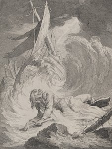 Lazarille à son retour des Indes fait naufrage..., vers 1717-60 - Pierre Aveline