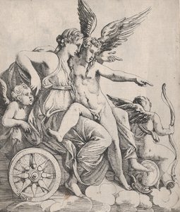 Vénus et Cupidon sur un char