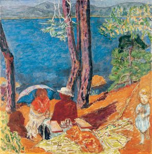 Au bord de la mer, sous les pins