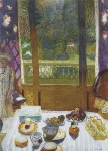 La salle à manger avec vue sur le jardin