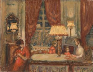 La Soirée sous les lampes - Pierre Bonnard