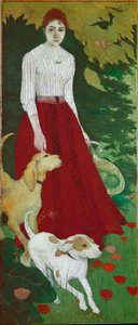 Mademoiselle Andrée Bonnard et ses chiens