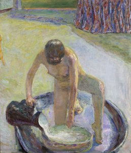 Nu accroupi dans la baignoire, 1918