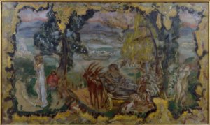 Paysage animé des baigneuses