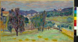 Paysage violet, le soir