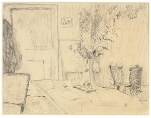 Pot de fleurs dans la salle à manger du cannet