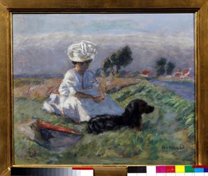 Femme avec chien - Pierre Bonnard