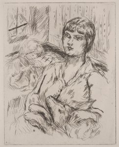 Femme avec chien, illustration de "Dingo" par Octave Mirbeau - Pierre Bonnard