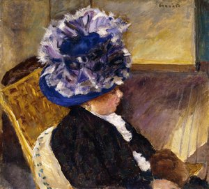 Jeune Femme au Chapeau Bleu - Pierre Bonnard