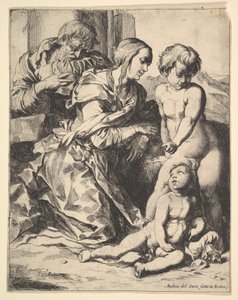 Vierge agenouillée devant le Christ, 1610-42 - Pierre Brebiette