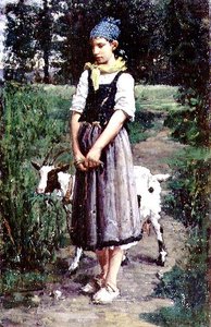 Un jeune chevrier - Pierre Celestin Billet