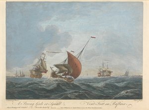 Une forte bourrasque - Pierre Charles Canot