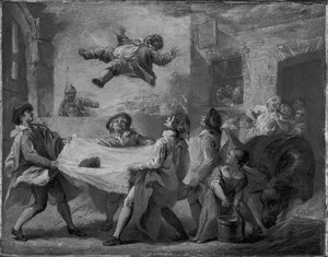 Sancho Panza jeté dans une couverture, 172324 - Pierre Charles Tremolieres