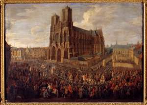 Cavalcade menant Louis XV à l