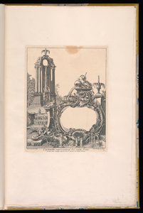 Cartouche entouré de fontaines - Pierre Edme Babel