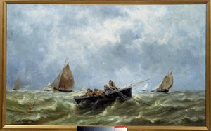 Pêcheurs en mer - Pierre Emile Berthelemy