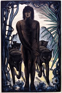 Mowgli et les loups dans la jungle
