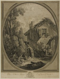 Paysage avec moulin à vent