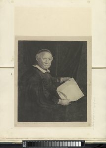 Portrait du maître écrivain Lieven Willemsz. van Coppenol: grande plaque (série: Recueil de quatre-vingt-cinq estampes originales) - Pierre François Basan