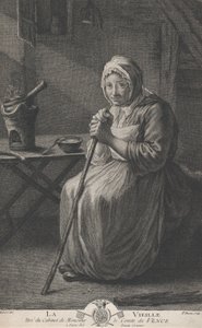 La vieille femme, du bureau du Comte de Vence