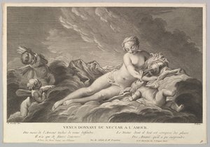 Vénus donnant du nectar à Cupidon, 18ème siècle