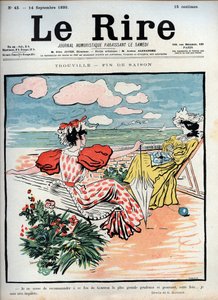 Trouville fin de saison - dessin de Pierre Georges Jeanniot (1848-1934)