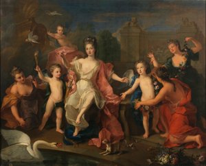 Espagnol :  María Adelaida de Saboya, duquesa de Borgoña con sus hijos La duchesse de Bourgogne avec ses deux fils, les ducs de Bretagne et d