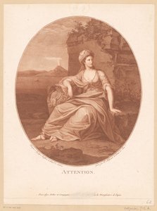 Figure féminine antique dans un paysage volcanique - Pierre Guillaume Alexandre Beljambe