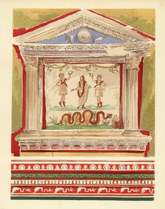 Lararium domestique dans la maison des Vettii, Pompéi