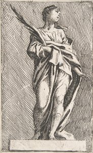 Figure féminine debout, vers 1739-40