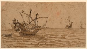 Navires en mer - Pierre Jacques Volaire