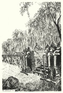 Perron latéral de la Terrasse des Éléphants (gravure)