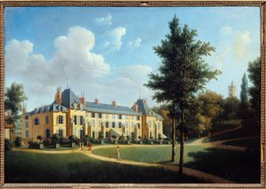 Premier Empire : Vue du château de Malmaison, façade sur le parc - Pierre Joseph Petit