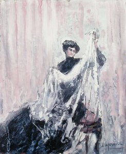 Femme en noir, vers 1900