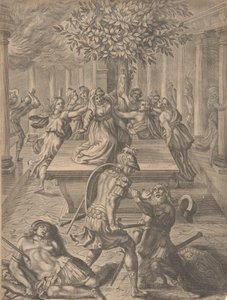 Le Sac de Troie - Pyrrhus Tuant Priam, avant 1654 - Pierre Lombart